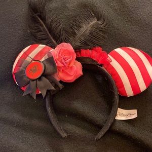 Disney Mickey ears white black and pink one size fits all.